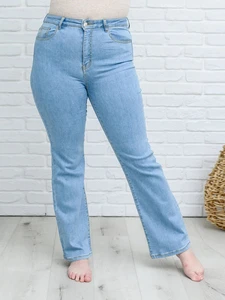 Plus Size High Waisted Wide Leg Jeans Size 5XL-8XL Stretchy Denim, Tummy Control, Flared Pants Curvy Fit Casual & Office Wear