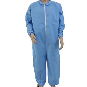 Junlong Disposable Cleanroom Safety Work Coveralls Hood Anti-Static Waterproof coverall