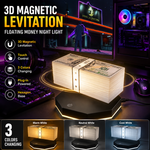 Magnetic Levitating GTA 3D LED 3 Modes Night Light Touch Control USB Powered Desk Lamp For Bedroom Gaming Room Home Decoration