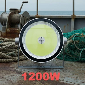 Hot Sale LED Fishing Lamp Marine Lights IP66 1200W Attract Squid Tuna Top Glow Cyan Green Float LED Fishing Lights for Boat