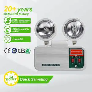 Indoor Adjustable Rechargeable Wall Mounted SMD Twin Spot Dual Double Heads Led Emergency Lamp