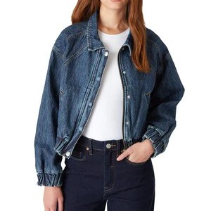New Fashion Women's Denim Jeans Jacket Spring Autumn Plain Washed Eco-Friendly Outdoor Polyester/Cotton Casual Black Reversible