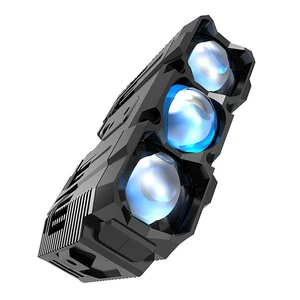 E08L 200W Three Lens Grille Spotlights Headlights Fog Light High Low Beam 60000lm Front Bi Led Projector Lens