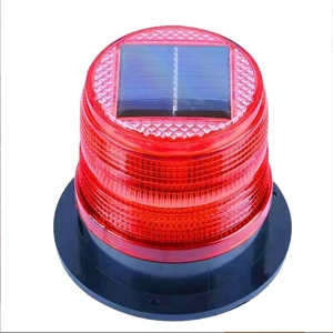 Solar Aviation Obstacle Light for Towers Magnetic Car Vehicle Strobe Warning Light LED Green Plastic IP65