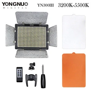 Yongnuo YN300III 3200K-5600K Camera Photo LED Video Fill Lights Studio Lamp for Makeup TikTok with Power Adapter
