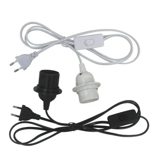 EU/US On/Off E27 Lamp Base Wall Flexible Holder Light Socket AC 110V 220V Converter Bases 20CM Book Light Adapter Plug Switch