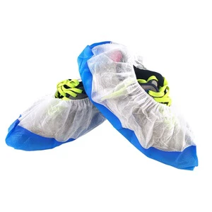 Myesde YT002 Disposable Non-Woven PP Breathable Thickened Steel Toe Waterproof Wear-Resistant PE Coated Slip-On Shoe Covers