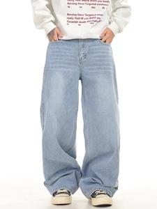 Custom Denim Jean Trousers Men Cotton Washed Denim Jeans Mens Pants Baggy Cargo Pants for Men