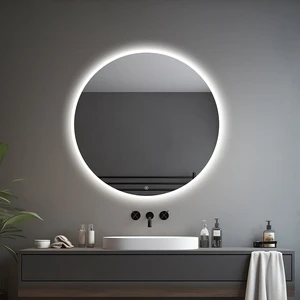 European Design IP44 Touch Control Dimmable LED Glass Mirror Lamp CRI 90 Warm White Light 2100 Lumens 3-Year Warranty Bathroom