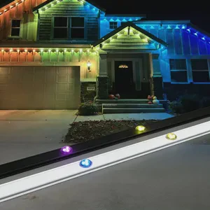 24V 0.96W 30mm Eaves Light Addressable Smart Christmas Light With Aluminium Track For House Roofline Lighting