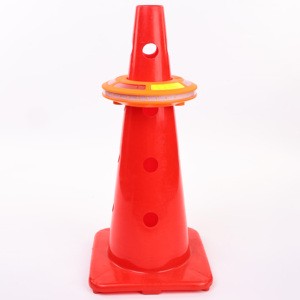 Amber Blue Red Rechargeable LED Traffic Cone Warning Light With Type-C Charging Road Safety Strobe Beacon Commander Lamp