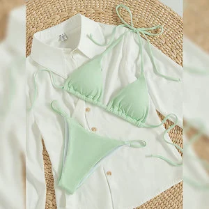 Designer Swimsuit Leopard Beachwear Swimwear Women Bathing Suit Custom Two Piece Swimming Suit Sexy Bikini Set