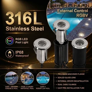 IP68 3W LED Swimming Pool Light DC12V-24V Underwater Decking Light Stylish and Durable Pool Lighting