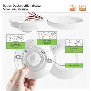 Daylight Harvasting Dimmable LED Light Auto-ON/OFF Occupancy PIR Motion Sensor For Commercial Office