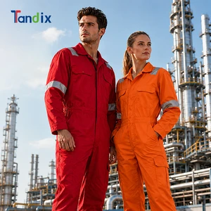 High Visibility Flame Retardant Construction Mining Coal Oil Gas Work Clothes Suit FRC FR Coverall Custom Logo Workwear Overalls