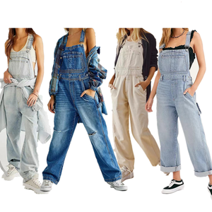 Manufacture Customize Women's Boyish Denim Jeans Overall