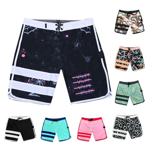 Men's New Waterproof Beach Shorts Fitness Swimwear Recycled Four WAY Stretch Breathable Board Shorts Printed Gym Swim Trunks