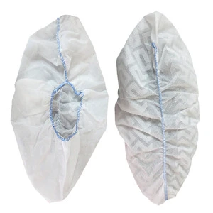 White Disposable Non-Woven Shoe Covers Elastic Breathable Non-Slip Shoe Cover - Safety Index for Purchase Visitors