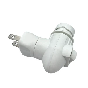 E12 Night Light Socket with Plug in and Switch On-off Convenient Night Bulb Sockets for Baby Children Wall Base