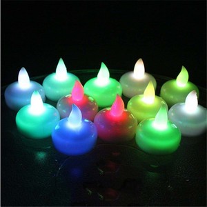 Waterproof Flameless Floating Tea Lights, Warm White Battery Flickering LED Tea Lights Candles