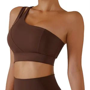 Women Eco-Friendly Breathable Quick Dry Full Cup Cotton Bamboo Fiber High Support Removable Pads Combo Crop Tank Tops Gym