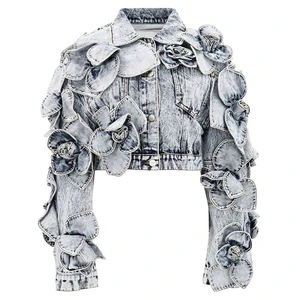 Denim Supplier Factory Custom Fashion Stitching Trend Men's Latest Denim Jacket