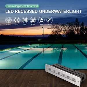 IP68 12W 18W Outdoor Swimming Pool Light RGB Color Changing 24V 316 Stainless Steel LED Recessed Linear Dimmable WiFi/Tuya App