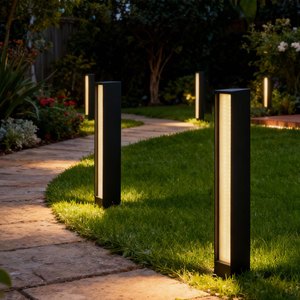 Aluminum Alloy Garden Bollard Lights For Pathway & Residential Use IP66 Waterproof LED With Dimmable Feature IP66 Factory