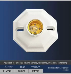 Wholesale E27 Lamp Holder Plastic Ceramic Edison Bulb Socket with Screw LED Lighting Accessories Lamp Holders & Bases