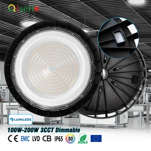 Factory Warehouse UFO Highbay Reflector 100W 150W 200W IP65 Waterproof For High Bay Light Fixture 3000K-6500K Color Temp 90