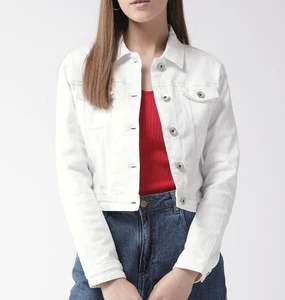 Women Casual Regular Fit Denim Jacket Autumn Spring Breathable Vintage Style Polyester/Cotton In-Stock