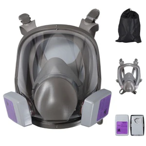 Factory-direct Rubber Full-face Gas Masks with Activated Carbon Filter Reusable 3-Layer Design CE EN136 Certified