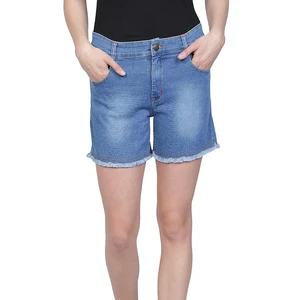 Women's Wholesale Summer Breathable Washed Boot Cut Mid Waist Sexy Denim Jean Shorts for Women