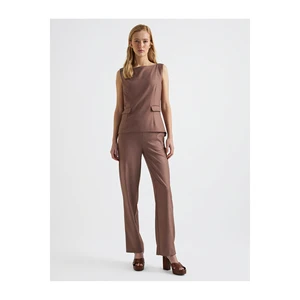 Women's Viscose Blend Straight Cut Unlined Trousers with No Belt and Very Colorful Design