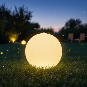 Color Changing LED Pool Lights Floating Solar Powered Inflatable Glow Globes for Party Decor
