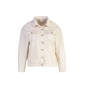 Women's Varsity Jacket Denim Waterproof Breathable Cotton Linen Nylon Wool Finished Fall Winter 2023 Customized Color Fringed