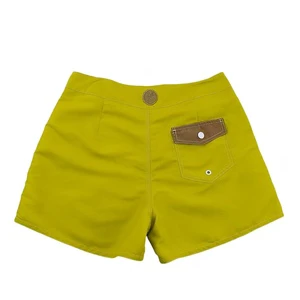 Vivid Lime Green Men's Beach Shorts Smooth Quick-Dry Swim Trunks Perfect for Summer Vacations & Pool Days