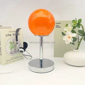 Glass Globe Table Lamp Bedroom Ambient Night Lamp Creative Bedside Lamp & Ins Style Decorative Lamp for Living Room Home Decor