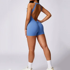 Hot Sale Sports Jumpsuit Gym Outfit Running Recycle Breathable One Piece Yoga Jumpsuit Fitness for Women
