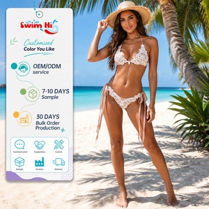 Customized Lace Bikini Set Women Luxury Triangle Swimwear Private Label Beachwear OEM Manufacturer
