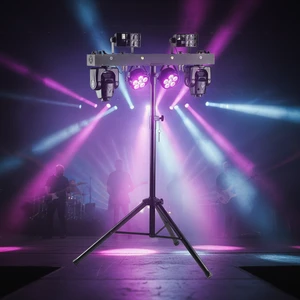 Professional DMX512 Voice Control Stage Light RGBW LED Laser Universal Voltage Multi-Plug Compatible for Concerts Weddings