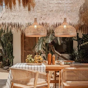 Zhongshan Factory Hot Sale Bamboo Hanging Lamp Handmade Bamboo Pendant Lights for Indoor Dining Room Restaurant Chandelier