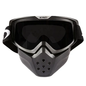 JIEPOLLY OEM Custom Logo Face Protect Safety Glasses Racing Motorcycle Goggles Motocross Mx Sports Sunglasses Glasses Face Mask