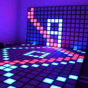 Interactive LED Matrix Light 30x30cm Active Game Brick Dance Floor Light Indoor Amusement Park Lighting Facility