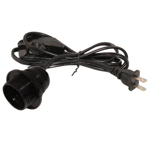 American Plug 110V Dimmer Switch Power Lead Bulb Socket E12 E14 Lamp Holder With Cable