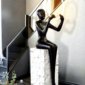 New BAHE Quality Hotel Living Room Luxury Nordic Corner Standing Light Modern Minimalist Designer Art Decoration Led Floor Lamp