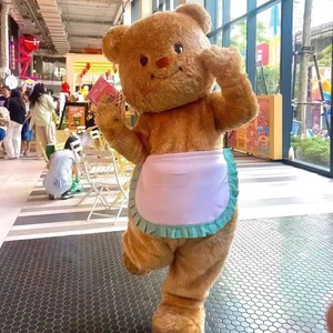 Latest Hot Sale Promotion Customize Brown Teddy Bear Mascot Costume for Cosplay Advertising Carnival Halloween
