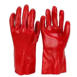 Fully Coated PVC Rubber Work Gloves Chemical Slip-Resistant Wear-Resistant Puncture-Resistant Safety Gloves