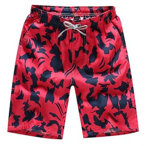 2026 Top High Quality Custom Logo Men Printed Pants Summer Pure Color Beach Wear Wholesale Men's Swim Shorts with Pocket