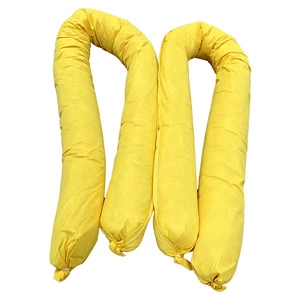 SOMA OEM Yellow Universal Absorbent Sock Netted Hazmat Boom Acid Resistant For Laboratory Chemical Liquid Interception